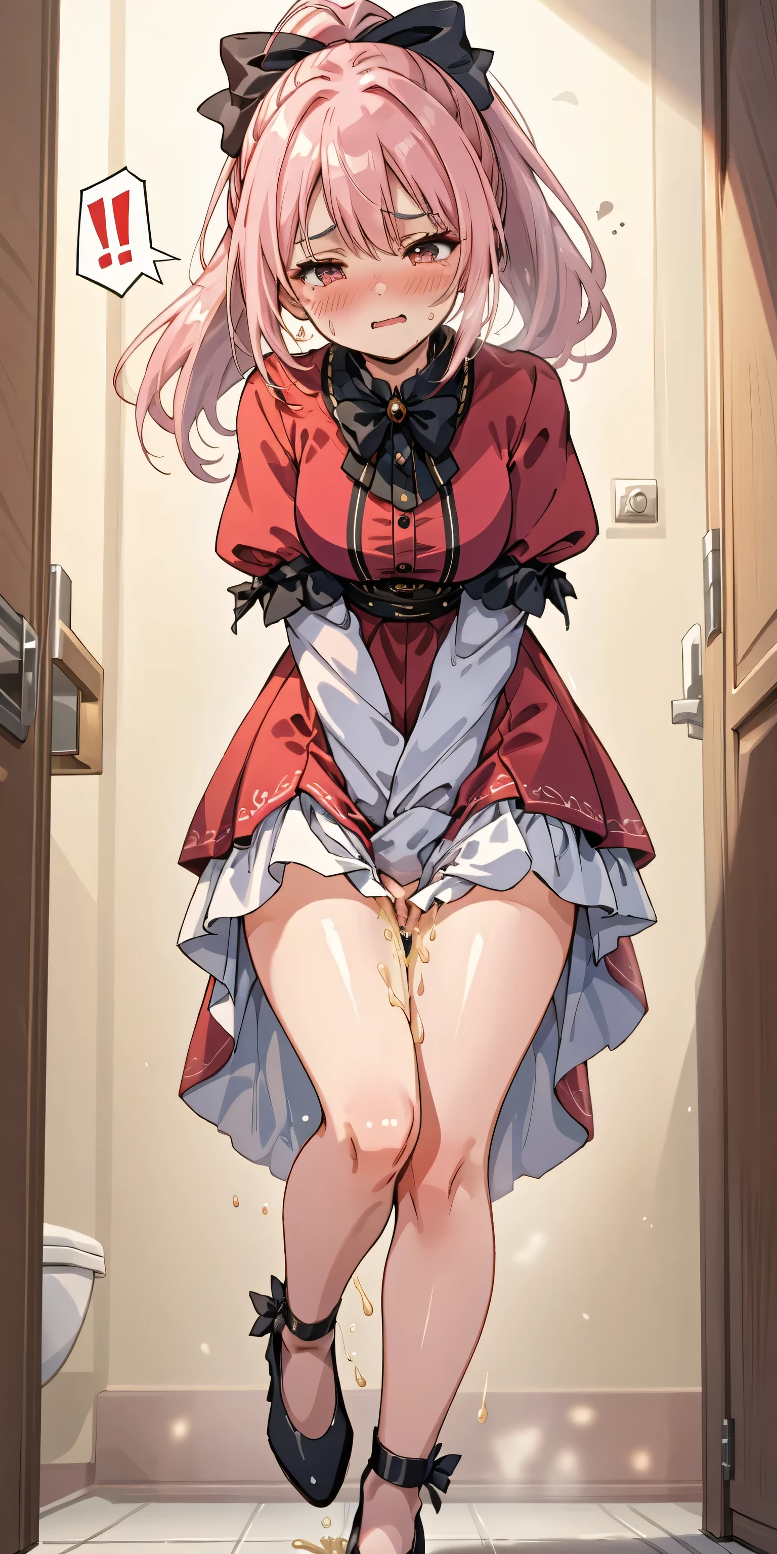 A very delicate and cute girl with pink hair and a lolita dress.Ahegao, 8K ultra-high image quality, Delicate texture, Pure white background,NSFW,pussy ,beast,pussy juice,Creampie