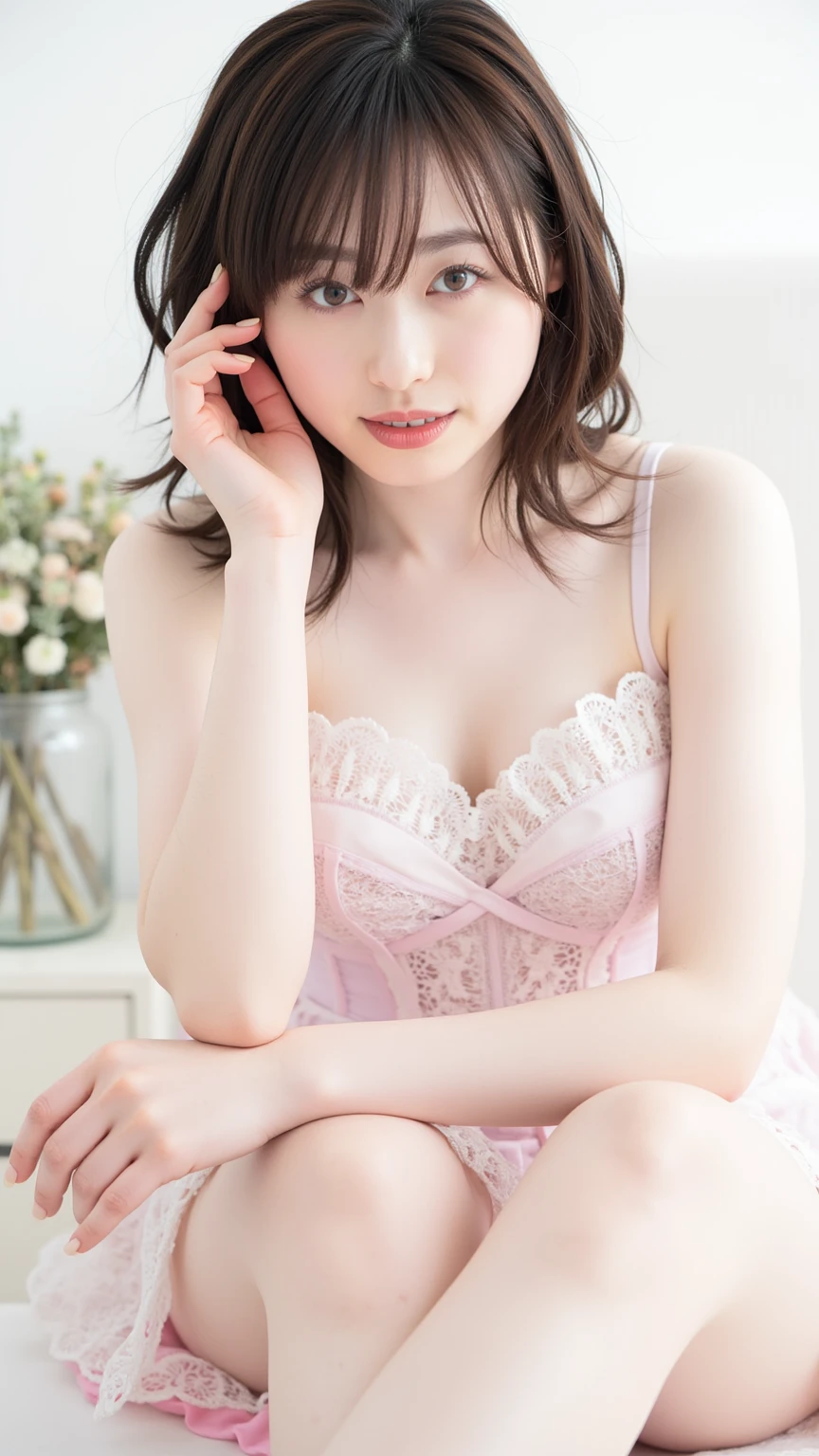 Completely naked、topless、beautiful breasts、normal breasts、bottomless、All naked、naked、No underwear、not wearing anything、short bob、loose curly hair、I was injured、bleed、alone, idol face,cute、18-year-old、Japanese、 delicate girl, Frank, Sophisticated, thin arms, innocent eyes, cheek, shiny pink lips、Keep your lips open、depth of field movie light、blurred background、目 focuokeh dof、professional lighting、soft light、(NSFW:1.1)、bodice subian、beautiful feet、asuka saito、body photo、standing、standing、injury,bleed、bodice subian,standing、 masturbation, juice,saliva trace,body fluid、A painful look、hold back defecation、leaking、thin、traces of being attacked、I'm about to have my underwear taken off、