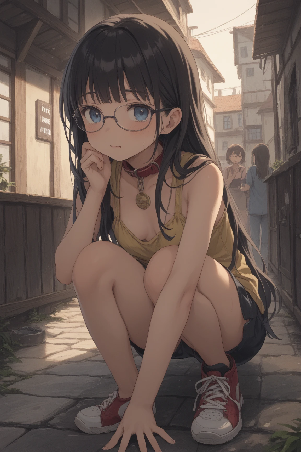 ((best quality)), ((masterpiece)), (detailed), 1girl, sexly,Realistic pubic hair, High amount of pubic hair, Thick pubic hair, ChinatsuKano,
straddling, spread legs, knees away, Crotch Rope Walking, ((Masturbating with a rope between her legs)), ((close up vagina)),
A deserted park in the countryside,In the mountains,Unpopular place,Overgrown with weeds,bench,slide,Rusty Swing,Colored bald spring toy,
Sandbox,Shade,Fresh morning air,Soft sunlight,
embarrassed, orgasm face, (sexual climax),
