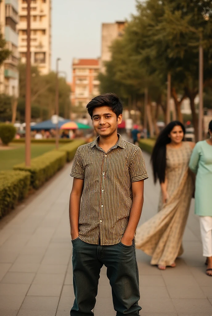 Arabian boy in white shirt and black tie