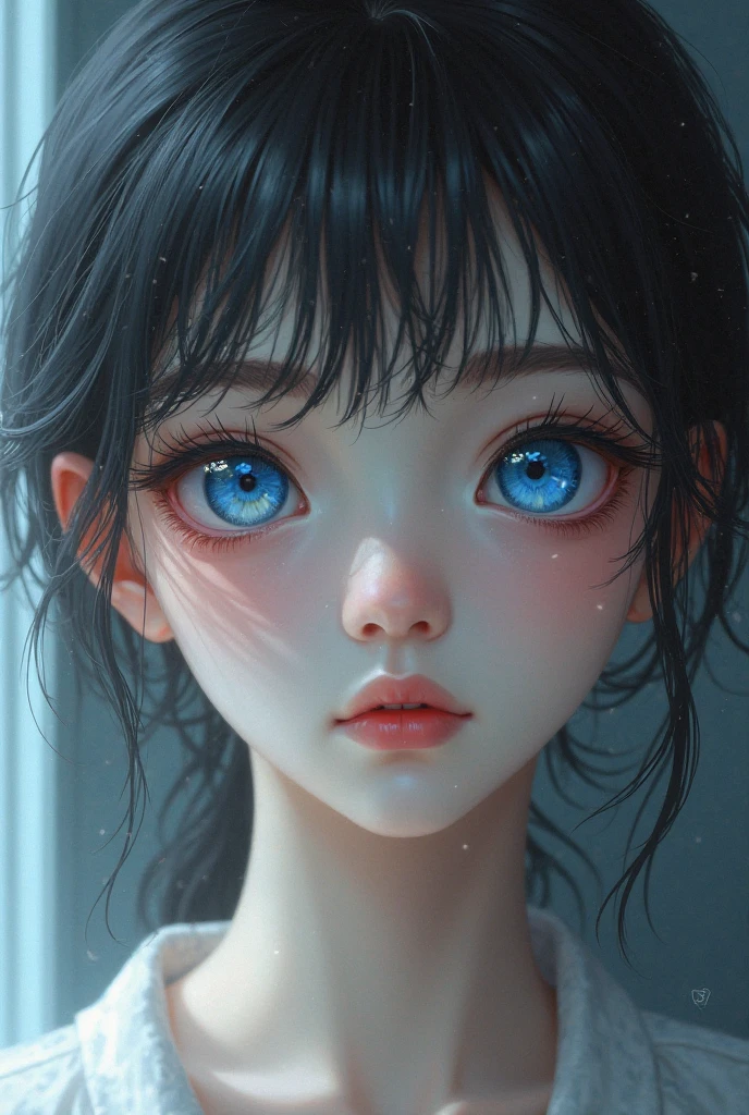 White blue eyes 18 yers
