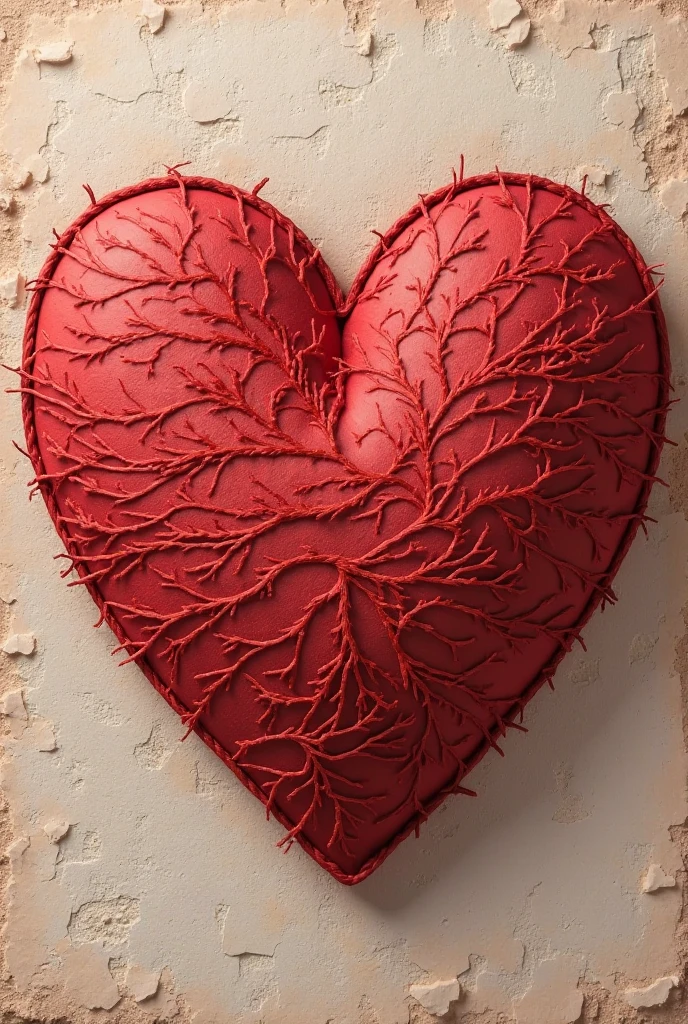  an intricate circulatory system made of chromed steel, titanium, vanadium and iron, originating from a  red steel heart , dominant yellow and orange color tonality, growing on a fractal background, brilliant colours, masterpiece, highly detailed, 4k resolution,  3d modelling, digital art