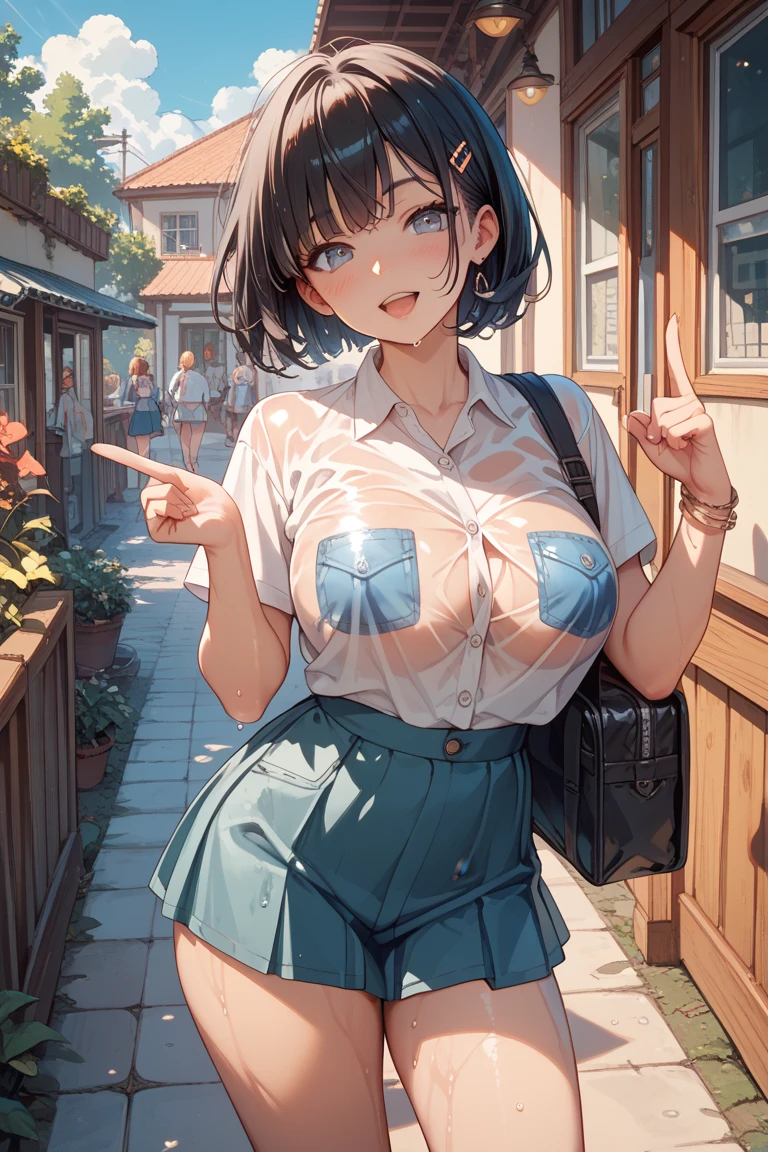 prostitution、Three Girls、(Futanari Girls、 Wearing Japanese gal fashion, futanari:2, Big penis、Erect penis), To the audience:,Showing off his penis、Gal Peace、(Highest quality, Highest quality, Very detailed, High resolution, High resolution, Beautiful details, masterpiece, 2,5D),Anime Style,Browsing Caution