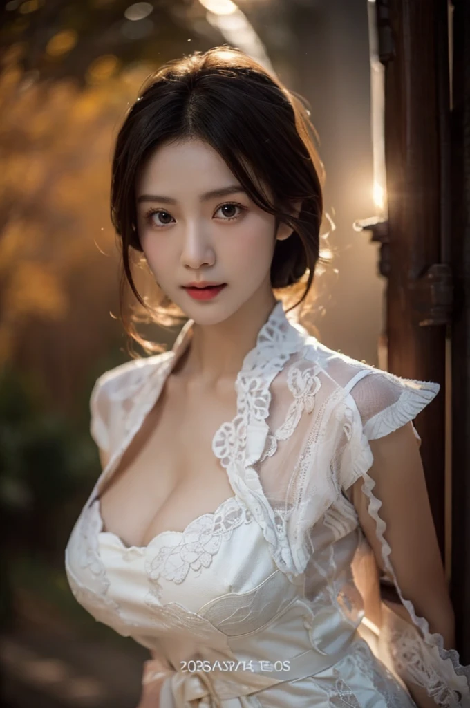 8k, best quality, close-up, (random colour kebaya )、(luxury kebaya ),(top-quality,masterpiece:1.3,超A high resolution,),(ultra-detailliert,Caustics),(Photorealsitic:1.4,RAW shooting,)Ultra-realistic capture,A highly detailed,high-definition 16K for human skin, Cute and lovely Chinese girl, realistic, ultra detail, photo realistic, Increase quality,
Small nipples, (large breast), (cleavage ), close-up shot, mouth,dark-haired, Messy Updo hair, (depth of fields、chromatic abberation、Wide range of lighting、Natural Shading、)、(Exterior light at night:1.4)、(Hair swaying in the wind:1.2).