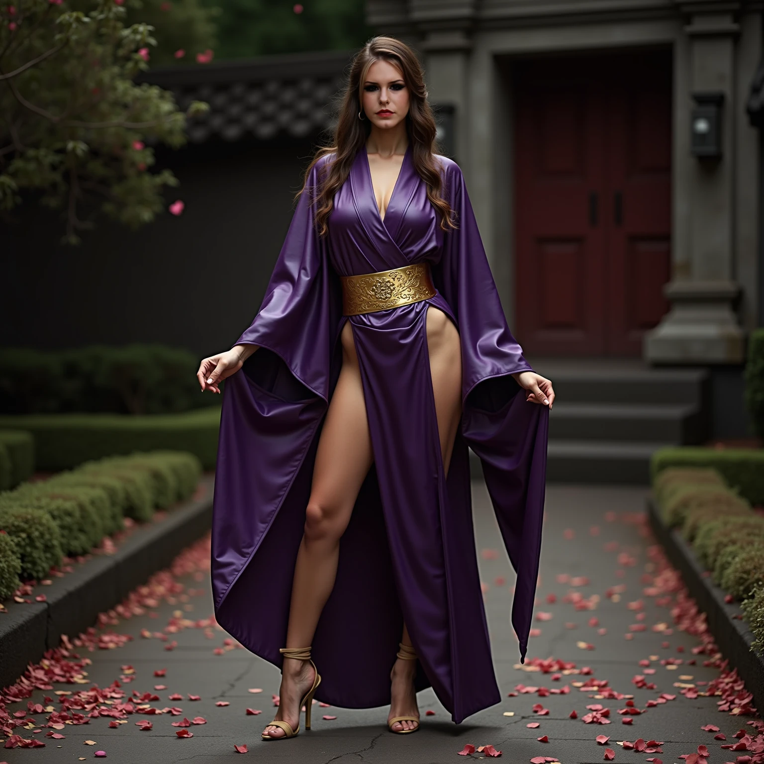 beautiful woman in gedi robe, beautiful woman dressed as a Sith Lord, 2 women, star Wars, hyperrealistic, 8 K, very detailed, photorealistic, dramatic lighting, Cinematic composition, complex costume details, Elegant poses, dynamic movement, moody color palette, Dramatic shadows, bright colors, Stunning visuals
