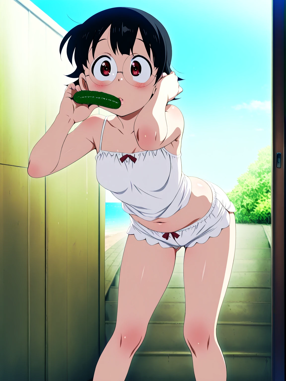 hirame,1girl,looking_at_viewer,smile,chibi,1girl,masterpiece, expensive quality, very_expensive_solve, big_file size, full color,(completely nude:1.2),pussy,niplles,