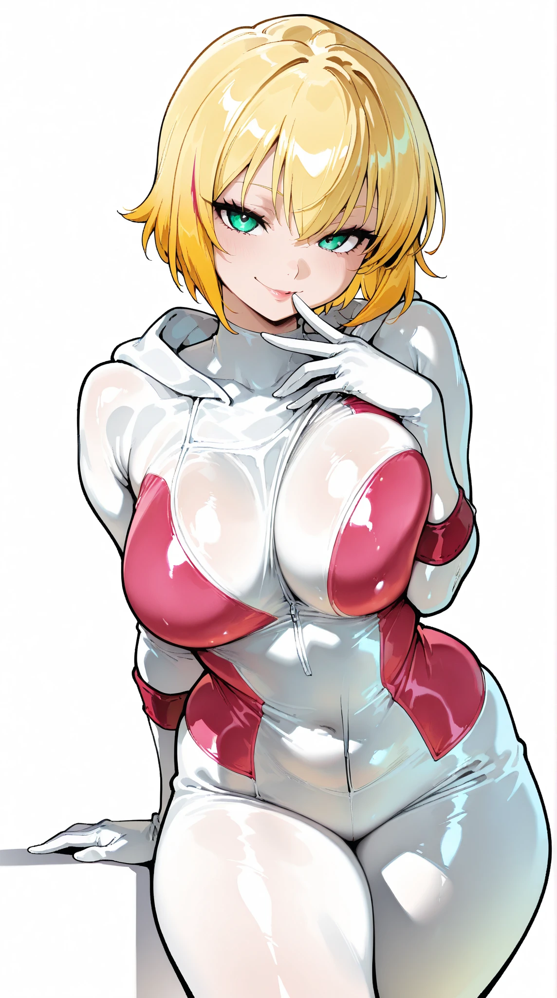 (masterpiece), best quality, expressive eyes, solo, perfect face, open bodysuit, camie utsushimi, blonde, brown eyes,my hero academia style, 