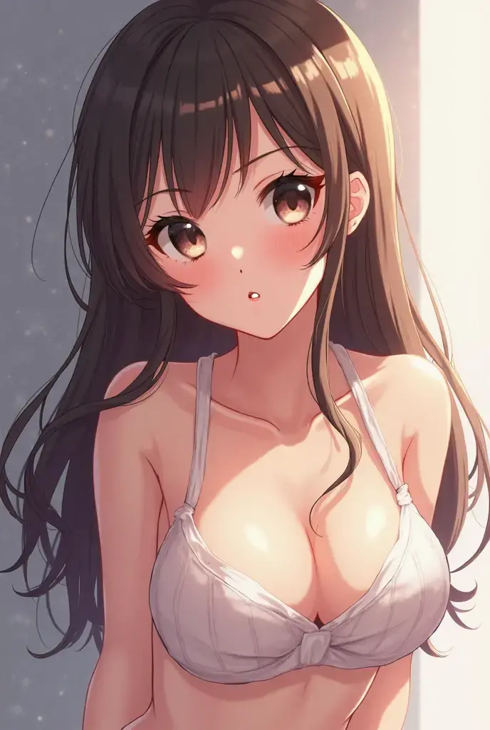 Focus on the face of a cute high school girl、Bikini