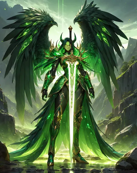 VERDE DOMINANTE SDXL Sobre Asas