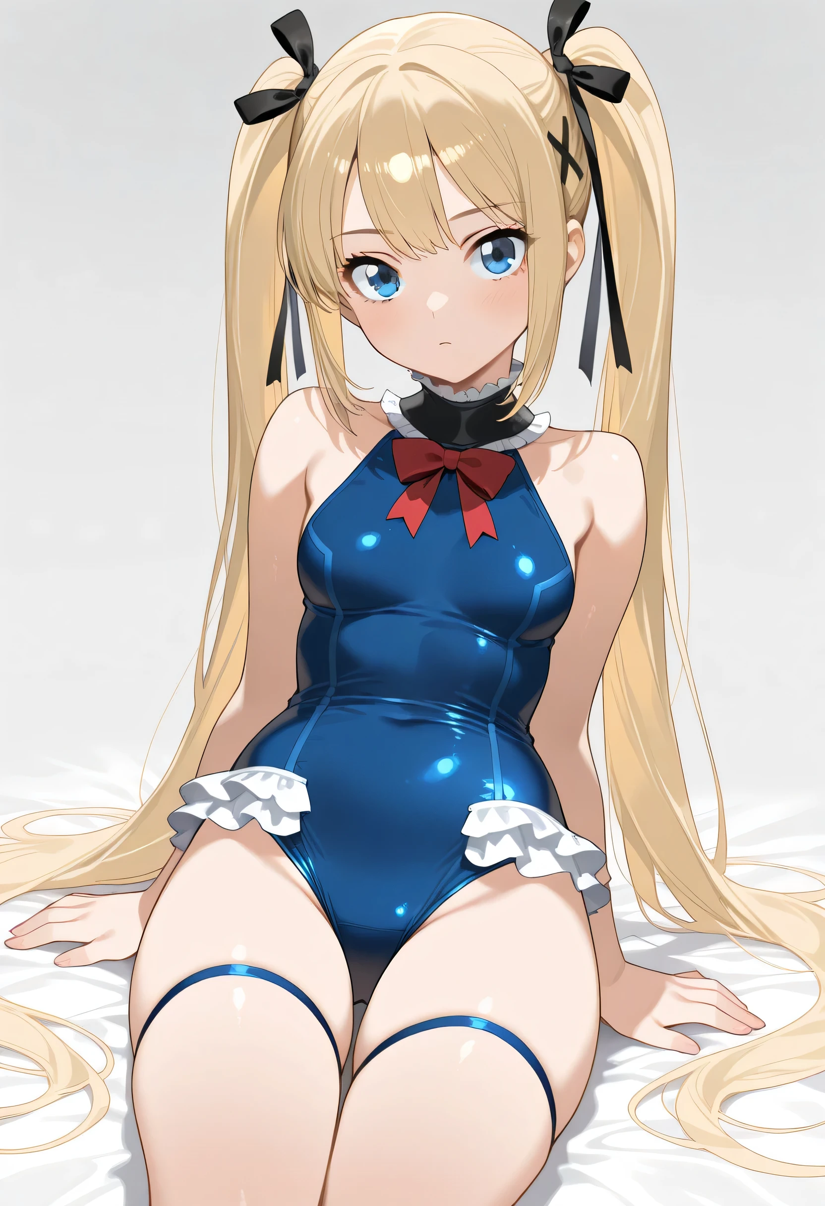 a blond、blue eyess、cute little、top-quality、embarrassed from、Red face、The long-haired、Nasty atmosphere、In the street、Lolita、In public、Fitted dresses、leotard、