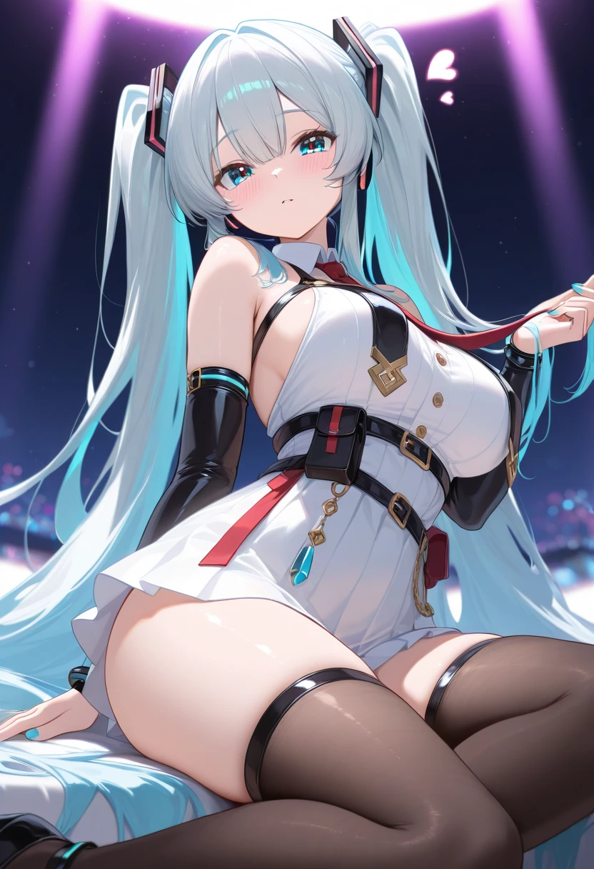 masterpiece, best quality, 1 woman, detailed beautiful face, girl grabbed by the buttocks on the train, (molesting), Man grabbing girl's ass on train, ass grab, chikan, white bunny girl, animal ears, rabbit ears, high heels, long hair, pantyhose, tail, very long hair, yellow eyes, wrist cuffs, rabbit tail, leotard, large breasts, necktie, fishnets, fake animal ears, detached collar, white hair, (white leotard), (white costume), black necktie, strapless leotard,blanc \(nikke\), thin arms, thin legs