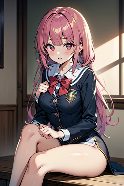 score_9, score_8_up, score_7_up, source_anime,game cg, <lora:light_sharp_style_magin3.1:1>
<lora:yura:1>yurakainikc,pink hair, long hair,skirt, gloves, ribbon,school uniform, jacket, hair ribbon, yellow eyes, ponytail, short sleeves, pleated skirt, serafuku, black gloves, sailor collar, red ribbon, black jacket, neck ribbon, bike shorts, hair flaps, grey skirt, partially fingerless gloves, grey sailor collar,