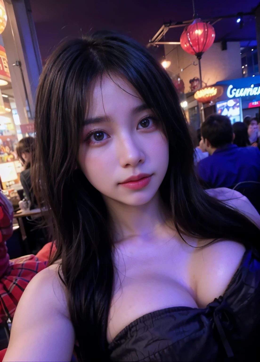corpo perfeito,sexy,1garota,mulher,Asian,21anos, franja, rosto detalhado,(alta qualidade) (local: cyberpunk) night city, chuva, futuristic city, (olhando para o espectador) (corpo perfeito) ( corpo inteiro)