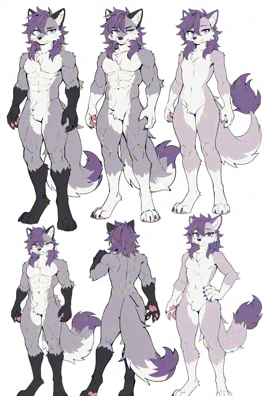 ultra-detailed, masterpiece, masterwork, high quality, best quality, hdr, ((reference sheet, three views from front, back and side, costume setup materials)), posted on e621, (by hioshiru), nsfw, male, (white little body minotaur), hairy dragon, (long silver hair, yellow eyes, white chubby body), standing, (nude, micropenis, foreskin, perfect balls)