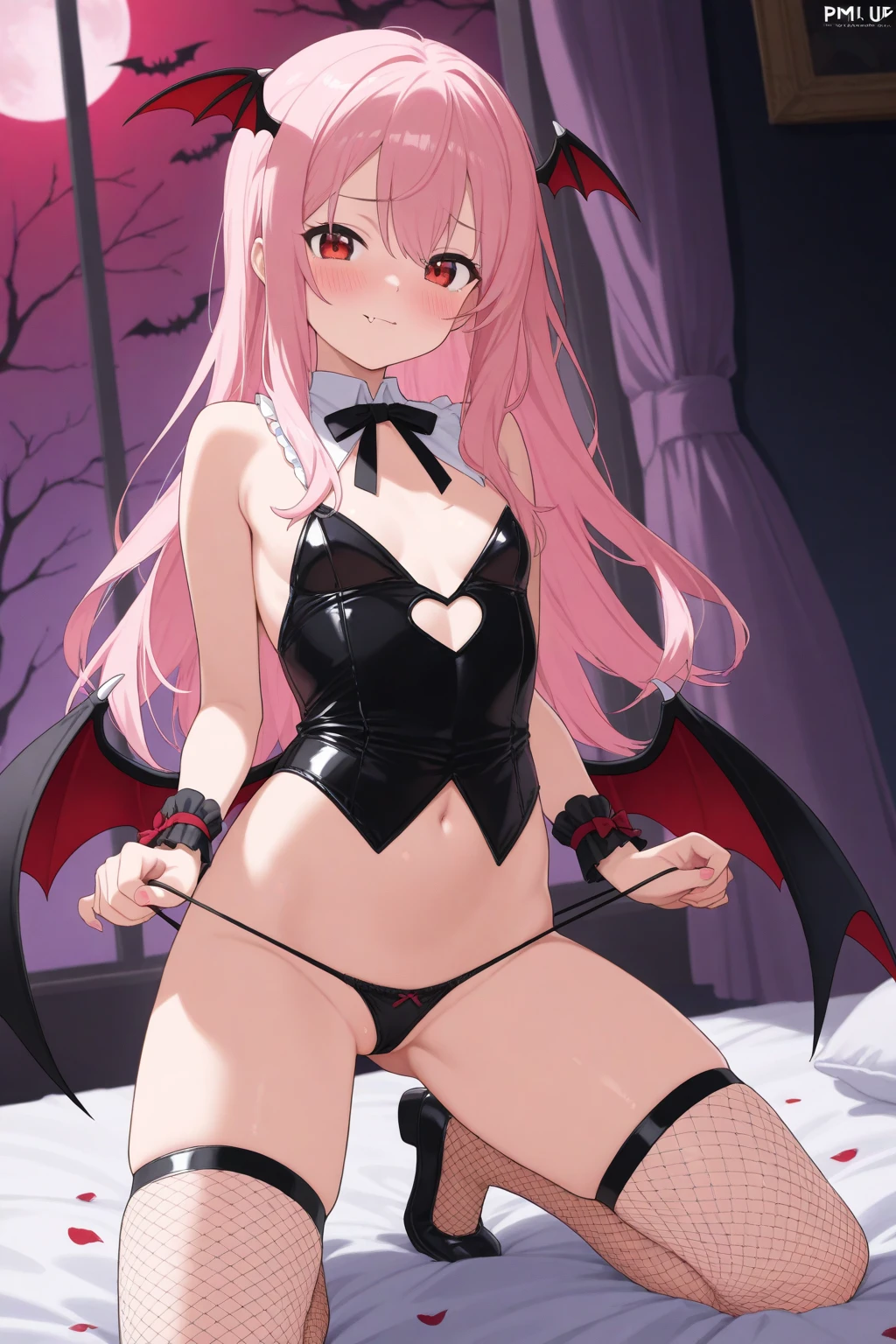 ((best quality)), ((masterpiece)), (detailed), 1girl, straight pink hair, pink eyes, skinny, goth, naked, fingering her pussy, squirt, squirting everywhere, horny, heart pupil, tongue out, aphrodisiac, long black nails, large tattoo, small pussy, sweaty body, wet pussy, , small ass, masturbating, nipple piercing, gothic accessories, one hand on her tits and the other hand on her pussy, gothic belt, on the bed, ahegao, rollong eyes, 18years old, blush, cat ears, peeing, 165cm, vibrating, caughtpeeing, peeing, female masturbation