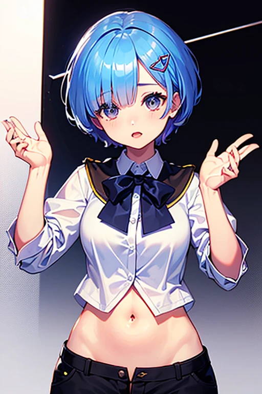 Girl in a sailor suit, tops short and underboobs showing, skirt short, erotic, sexy