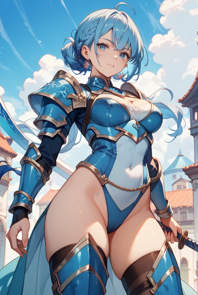 ((best quality)), ((Meisterwerk)), (detailliert), perfektes Gesicht, (abstrakt sryle, solo leveling) (mona from genshin impact) (nude) smiling in pleasure