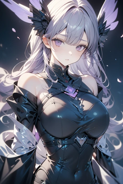 (Triplets) (chest covered) (smile) Gray skin, pale golden hair and violet eyes. They prefer clothing of white and silver with cloaks of deep blue or purple, village background, huge knockers, ((very precise detailed)) ((high res)