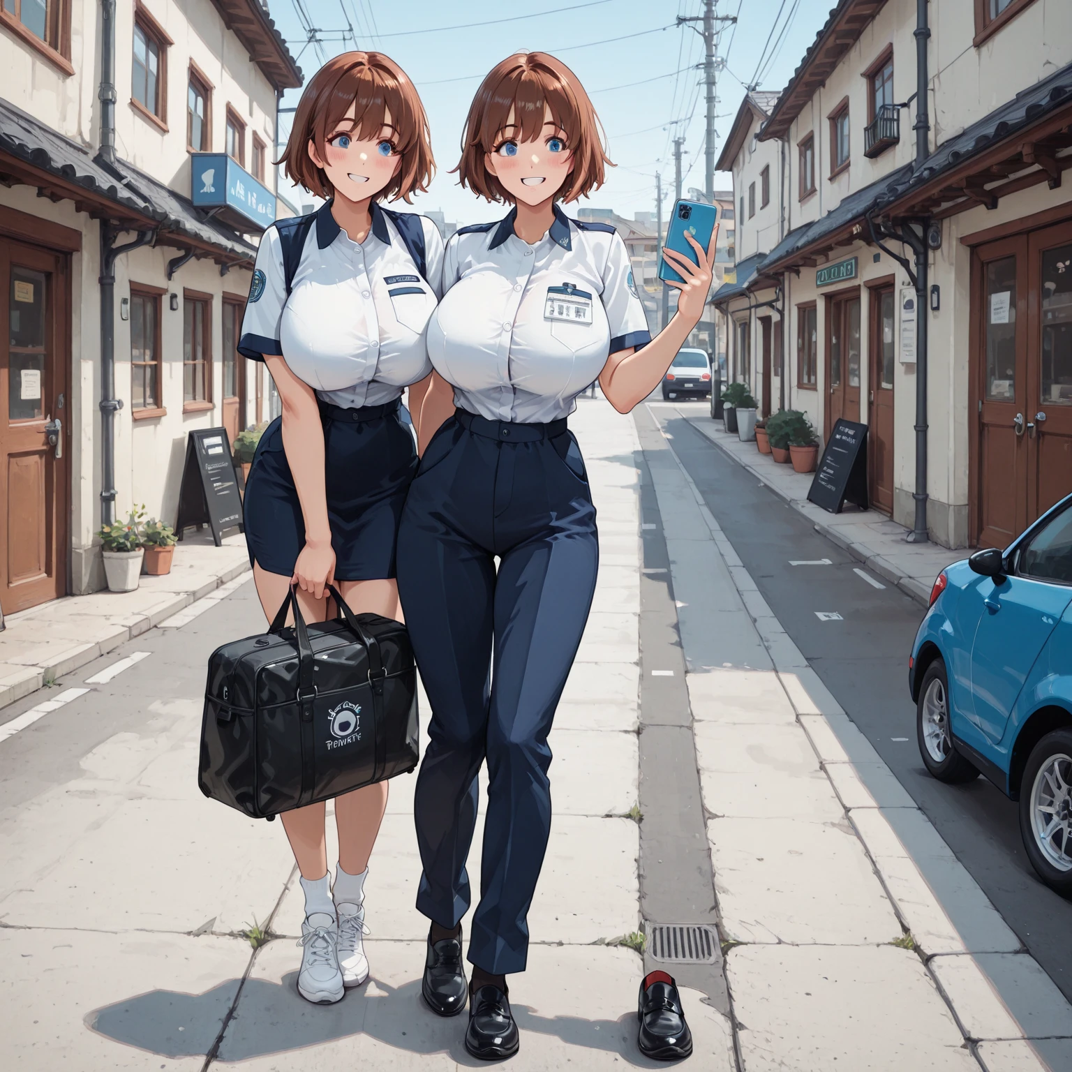 (8K ,Ultra-detailed,Super real photos,Best masterpiece,Nature,perfect work of art,perfect female body),two women,Sister and sister, sisters,rainbow hair,perfect face,(huge tits),neighbor wife,woman hairstyle,elegant wife,At the police station,Exquisite and ,wearing police officer uniform,police uniform,super short thong,穿着低胸露肩police uniform,T-shaped small,huge big,naked leg,full body shot,elastic muscles,raised raised raised,Obscenity exposed