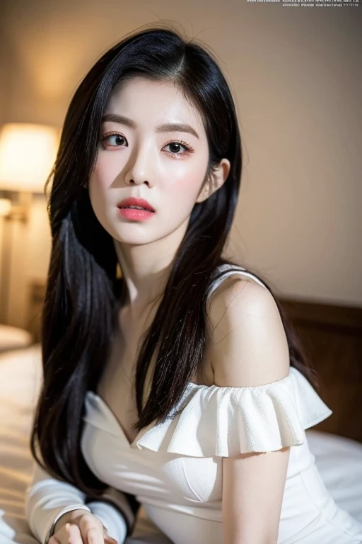 A perfect young female white-collar worker，Chinese big breasts，High picture quality，Works of masters，Black hair，Long hair shawl，Long hair flowing over the shoulders，cropped shoulders，鎖骨，exquisite face，Hydrated red lips，Little pure lust suit purple dress pleated top shirt hot girl short fungal dress，Hosiery，black lence stockings，Real Human，Interior wall background，CG rendering，16k，Stand up，Empty interior，Do not show your hands，Close-up shot