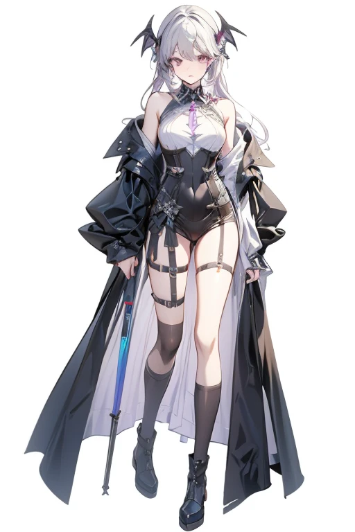 White hair,Teenage girl,Bigchest