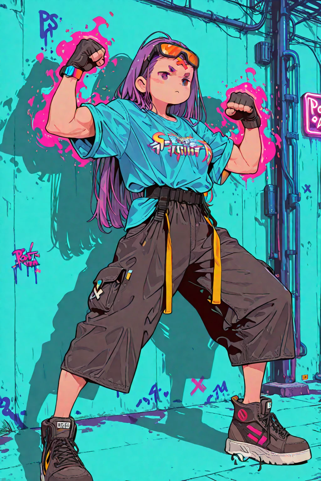 young rapper is on stage in some comic style rap battles, , .(1) Saga Gangstar | Gangstar Wiki | Fandom. https://gangstar.fandom.com/es/wiki/Saga_Gangstar. (2) General | Gangstar Wiki | Fandom. https://gangstar.fandom.com/es/wiki/GReus woke up in an unknown bed, rodeado de pantallas y cables. I didn't remember anything that had happened, only that he had asked God to take him out of his miserable life. Al mirar a su alrededor, vio a una chica de cabello rosa y ojos verdes que lo observaba con curiosidad. Who are you? Where I am? - asked Reus, confundido. Me llamo Lila, and you are the chosen one - answered the girl, sonriendo -. You are in the year 2123, in a world where music and hip hop are magical powers. You have the gift of creating graffiti that can alter reality, and you can also use your voice to cast spells. You are the only one who can save us from the tyranny of the Empire, que nos oprime y nos roba nuestra libertad. ¿What? Are you kidding? - dijo Reus, Incredulous.((Borderlands 3))), (((closeup))), (((urban city environment))), (((diffuse colors))), (((rgb))), (((ultra detailed illustration of a diffuse hallucinatory woman water spirit creature))), (((complex 3d projections of ghostly translucent fabric and glowing hollow cybernetic threads))), (((dynamic pose))), spectral, concept art, ((light particles)), (stunning visual masterpiece), (((double exposure))), ((glowing texture)), (black tones), (no limits), (unpredictable), (surreal), (professional composition), (award winning composition), creative freedom, (artistic expression), (extreme composition), (spontaneous composition), (black filter), ((surreal theme)), (diffuse creatures), (diffuse figures), disturbing visual expression, (lit dark fantasy realm), evocative, (unusual chromatic contrast). by Lekrot(long neck))), (((elongated neck))), ugly, ((static pose)), (((certainty))), conventionality, conventional theme, (((Borderlands 3))), (((closeup))), (((urban city environment))), (((diffus