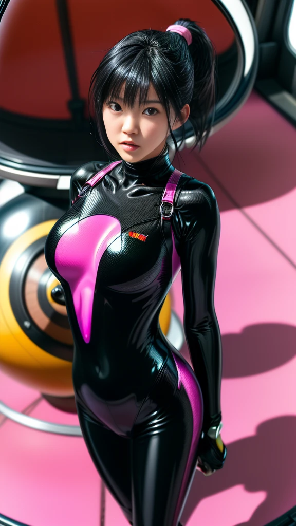 photorealistic, masterpiece, extremely detailed, amazing, fine detail, absurdres, highly detailed amywong, Sexy, glossy, latex hood, latex