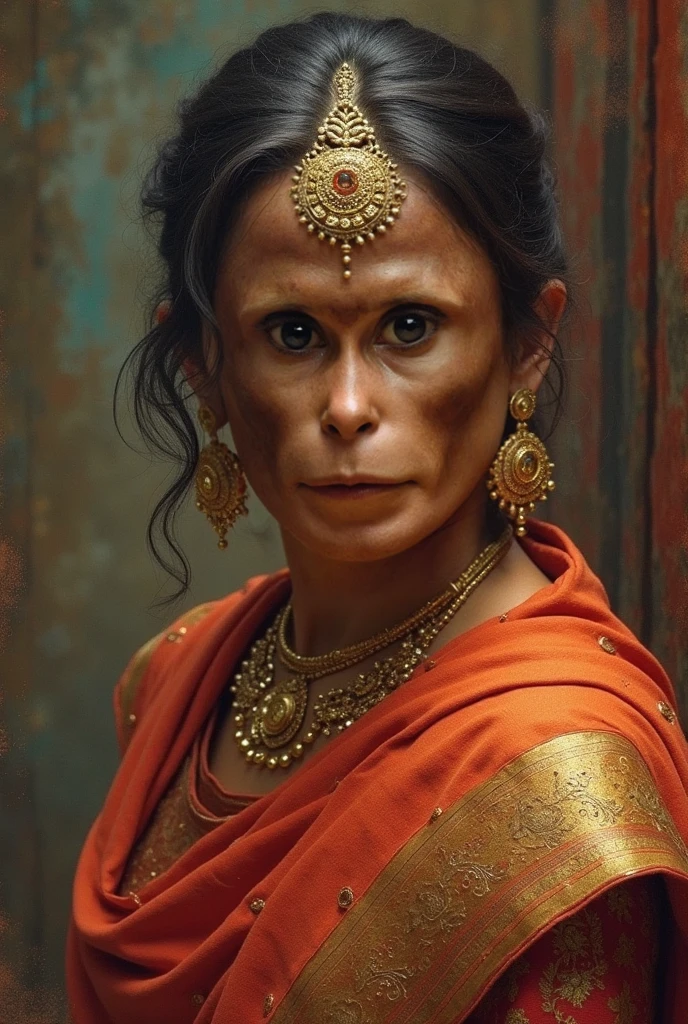 professional portrait image of an ancient indian female priest (8k),intense eyes,cinematic lighting, tigris visual,detailed aged skin,bone crown,analog image,<lora:epiNoiseoffset_v2:1>