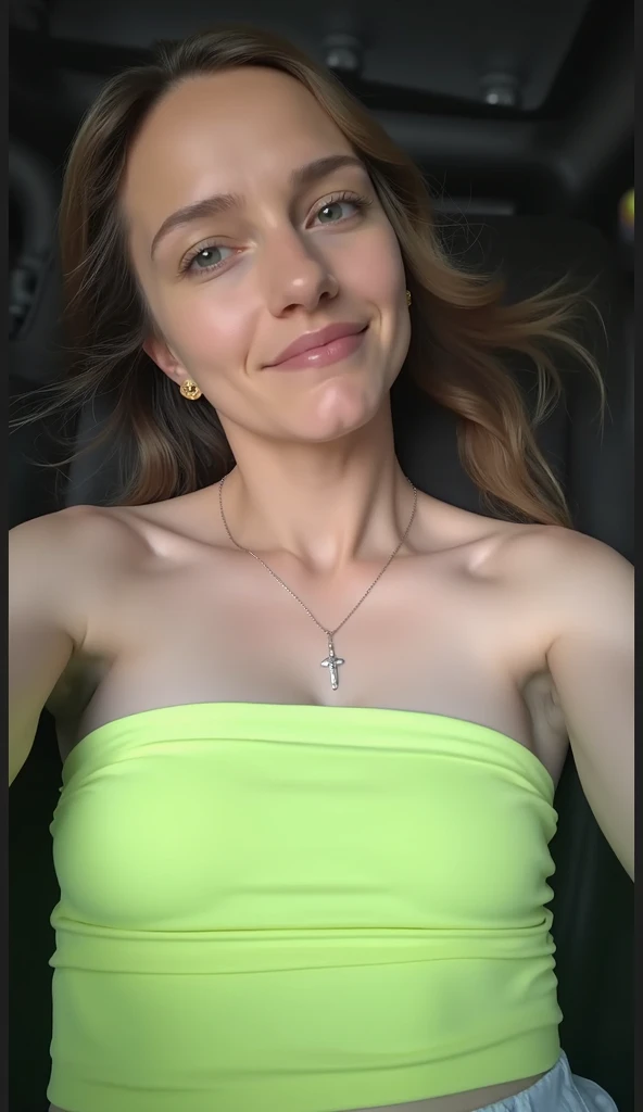araffed woman in a see through green lingerie and a green choker, cute seductive smile, pretty smile, smiling as a queen of fairies, crazy seductive smile, lovely smile, seductive smile, smiling seductively, friendly seductive smile, wicked smile, beautiful and smiling, amouranth, beautiful smile, she has perfect white teeths, perfect smile, grinning lasciviously, nose freckles)), ((hint of freckles)), ((cleavage showing)), ((medium size boobs)), nose freckles)), ((hint of freckles)), (((woman with freckles)), ((hint of shoulder freckles)), ((freckles!!!)), ((freckled arms)), ((freckled chest!!!)), ((light cute freckles)), ((sparse freckles))