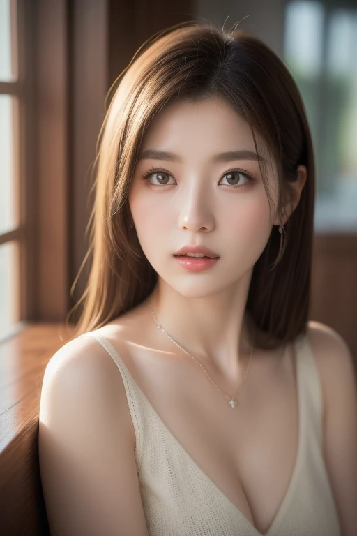 table top, highest quality, shape, Super detailed, finely, High resolution, 8k wallpaper, 完璧なダイナミックな構shape, beautiful and detailed eyes, Tokyo trend winter fashion,straight hair, small breasts, natural color lip, random sexy pose,cute smile,20 year old girl、beautiful and detailed face、perfect and beautiful face,Big eyes、beautiful detailed face、perfect and beautiful double eyelids、Blur background、perfect and beautiful face、Feminine poses、blur the background、slim face and style、Background is blurred、Shoot from below the knees toward the face