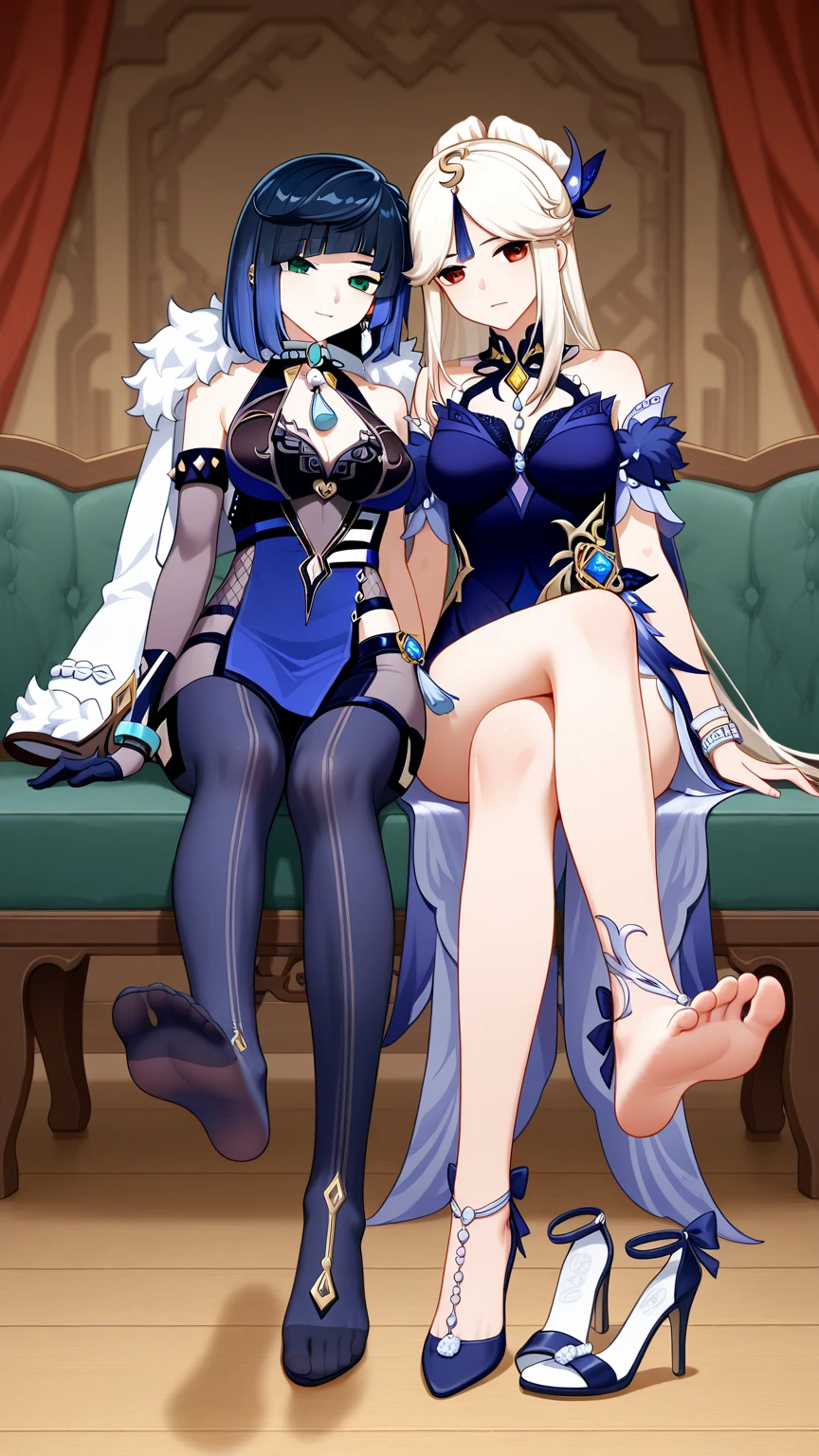 make me the character renamon from digimon but in a human version of this same one make him have details or characteristics of renamon like his ears and tail and also make a full body image make him have nice and firm breasts and a light skin tone too Make him a curvy, sexy body with medium thighs that are neither too big nor too small and white hair