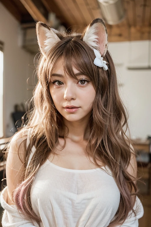 NSFW, 8k, High-level, absurd, masterpiece, best quality, primitive, very detailed CG, very detailed wallpaper, perfect lighting, Extremely detailed (((The personifying " Winnie-the-Pooh " as a Little Girl))), MysticSight, Tyndall effect, Tyndall scattering, Studio gray background with (many Dazzling RainbowColor particles BokeH:1.28), (RoundlyButts, ThighGap), (Exposed:0.4), (Assfocus with looking ahead), BREAK (NOGIZAKA face variations) Extremely Detailed very KAWAII face variations, perfect anatomy, Childish, captivating gaze, elaborate detailed Eyes with (sparkling highlights:1.28), long eyelashes、Glossy RED Lips with beautiful details, Coquettish tongue, Rosy cheeks, Radiant PearlSkin with clear transparency . { (Dynamic LifeLike expressions:1.4) | :d) }, (large eyes:-1) .