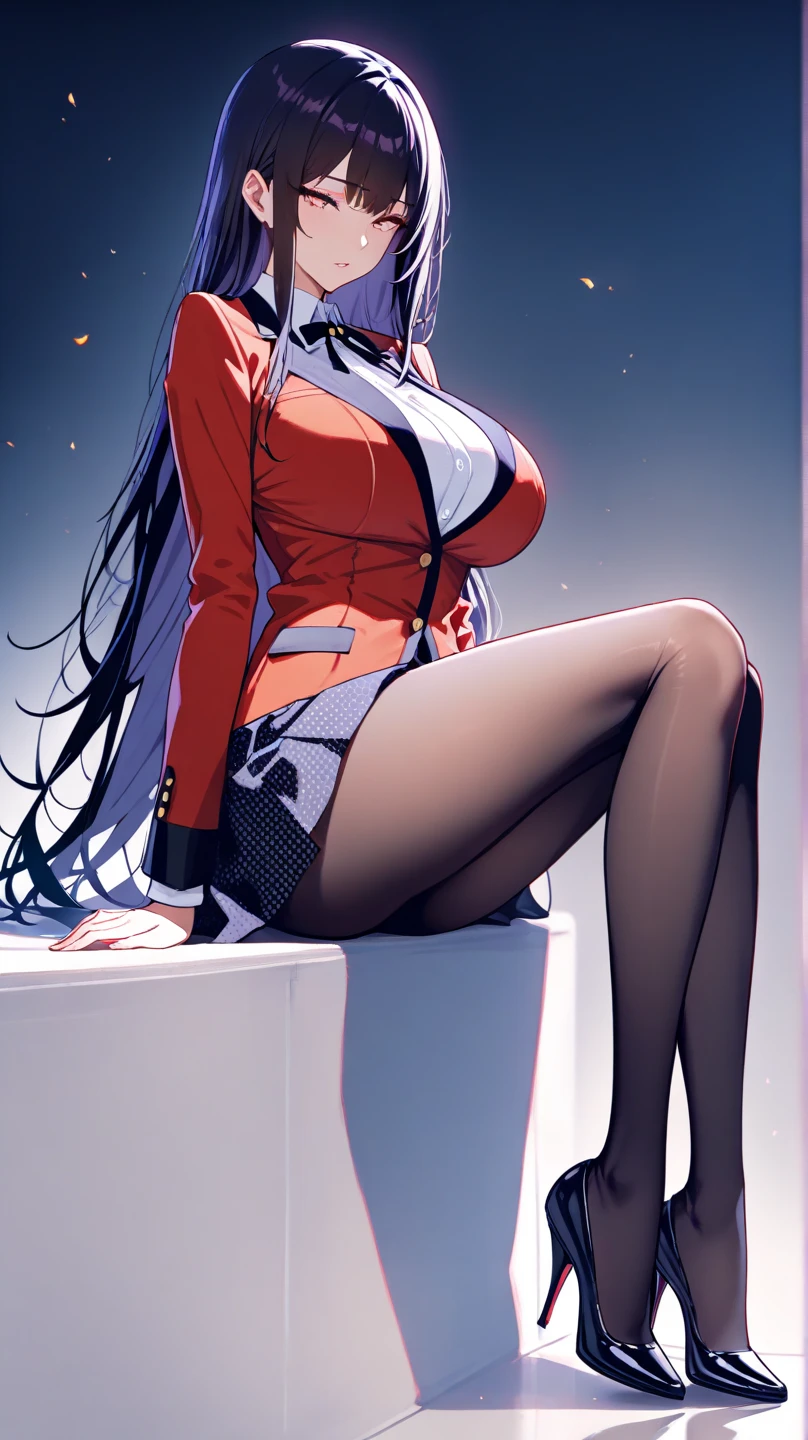 best quality, 1girl, masterpiece ultra detailed, illustration, yang guifei, glossy lips, sitting, (white nurse outfit:1.3), infirmary, hospital bed, twintails, cleavage, thigh highs