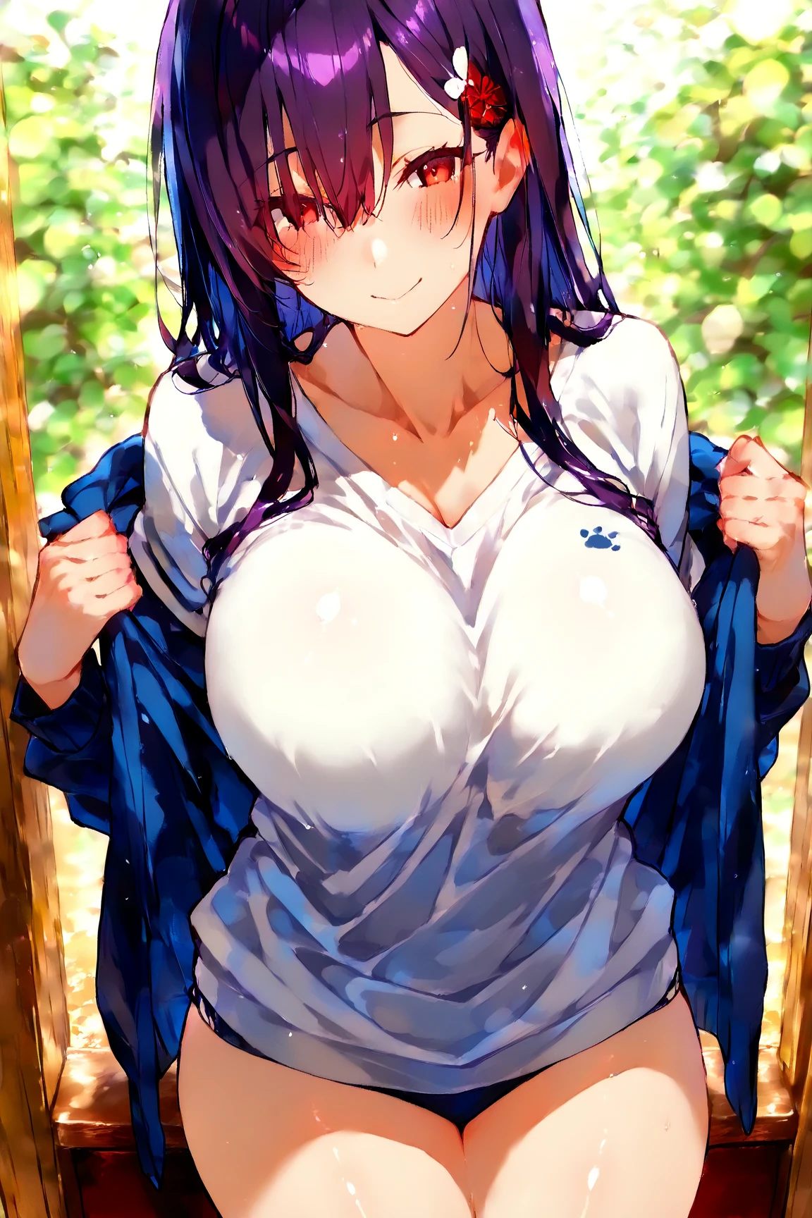 (masterpiece)、(Best image quality)、(Very detailed)、(Very detailed)、4K、(8k)、Best image quality、(beautiful), 1 Girl,Super Breasts、Thick thighs,Noise Reduction、Emphasis on the crotch、Breast Augmentation,(Black Pantyhose:1.2),The chest is exposed,(nsfw :1.3),(pubic hair:1.3),Sweating,(school uniform:1.2),smile,(Sex slave:1.3),(Bukkake on thighs:1.2)