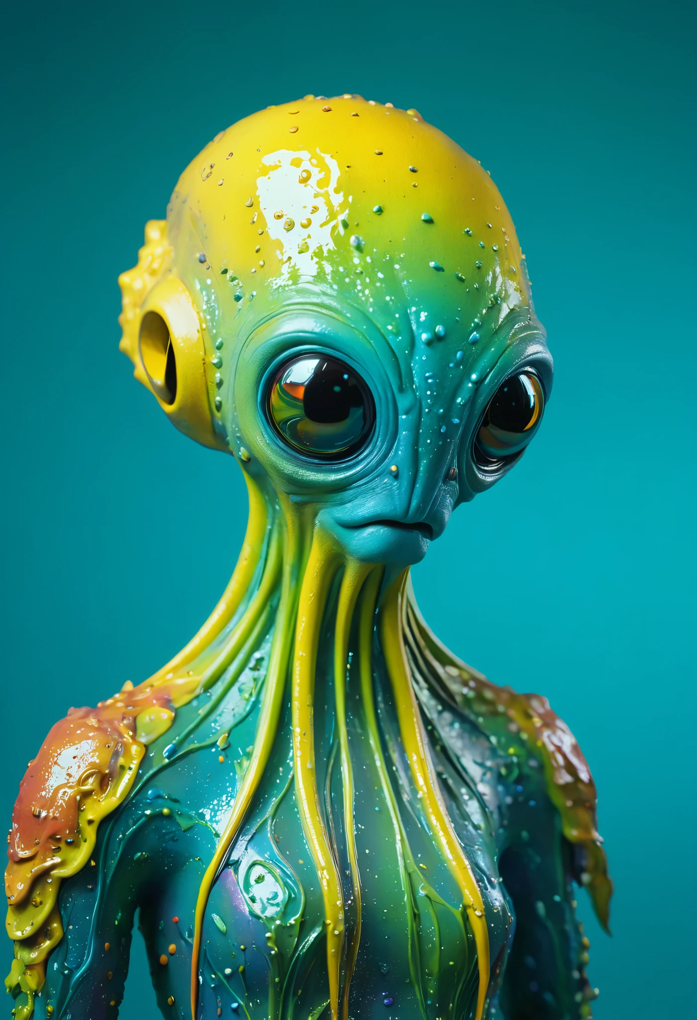 8K, ARTISTIC photogrAphy, best quAlity, mAsterpiece: 1.2), A (potrAit:1.2) Don Bluth Style  ASTRONAUT Cthulhu yellow Toon Doll, full body RAW candid cinema, cyan hair, 16mm, color graded portra 400 film, remarkable color, ultra realistic, sad admosphere, dark lighting, oppressive atmosphere, depressive colors, kodak portra 400, photograph,r, Natural Light,  Pinhead lighgts, blur reflection, Brush Strokes, Smooth, abstract, Splatter, Oil On Canvas, rainbow colors, fractal isometrics details bioluminescens : a stunning realistic photograph of wet bone structure, 3d render, octane render, intricately detailed, titanium decorative headdress, cinematic, trending on artstation | Isometric | Centered