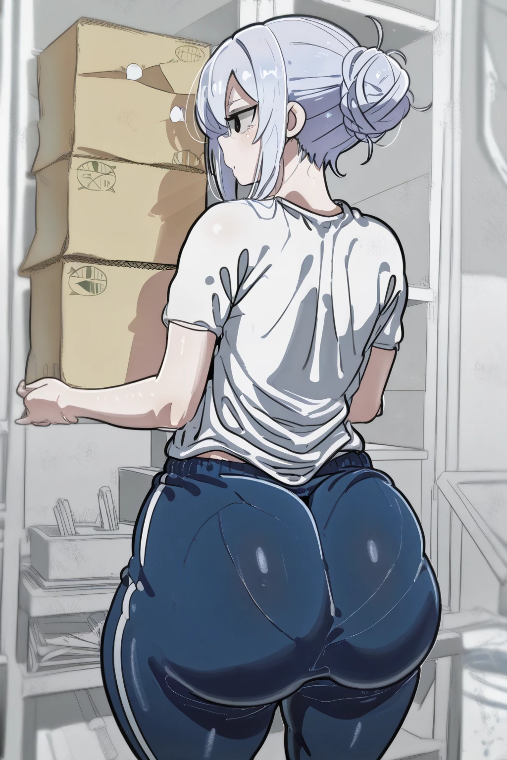 Big butt anime girl in a room with shelves, (software) Safe at Work, BoobsCyberpunk, Kantai Collection Style, Best anime 4k konachan wallpaper, Biomechanical , Cyber , Beautiful anime girl crouching, Anime girl crouching, by Shimo, Top rated on pixiv(Handcuffs on the wrists: 1.3),(Ahegao: 1.2),(Wear jeans: 1.2),(show your butt hole: 1.5),(Hands on hips),(masterpiece), (One serious civil service commissioner: 1.3), (Super thick and plump body: 1.3), (Huge breasts and buttocks)), (Small Head: 1.2), (Very small uniform)), (Shiny skin: 1.2), (A speech while crouching in the stands in the schoolyard in the morning)), {fat},1boy, penis, doggystyle, from behind, spreadassms, chubby body, fat body, short,ultra detailed, masterpiece, best quality, blush, a woman, rolling eyes, open mouth, school girl, wearing , wearing glasses, classroom, sunset, light particles, hdr, brown grey hair, midium wavy hair, shiny hair, bang, single braid, clear grey eyes, Smiling Kiss, Tongue Out, アニメ ,orgasm face, sexual climax, bitch, back shot, back view, low angle, from below, back view, arched back, looking back, all fours, chubby body, BIG ASS , saliva, BBW, slender waist, anal, seiza, hands on head,white eyes, Hand Drawn, Showing Ass, Bobcut, Knee socks, (Super thick and plump body: 1.3), Butt sticking out, Close your legs, seiza, spread legs, pleated skirt, Stretch your arms back, long pleated skirt, I can&#39;t see your butt, Buttocks hide, Arms folded behind back, Super big butt, Awesome numbness , Plump , Chubby, Butt sticking out,