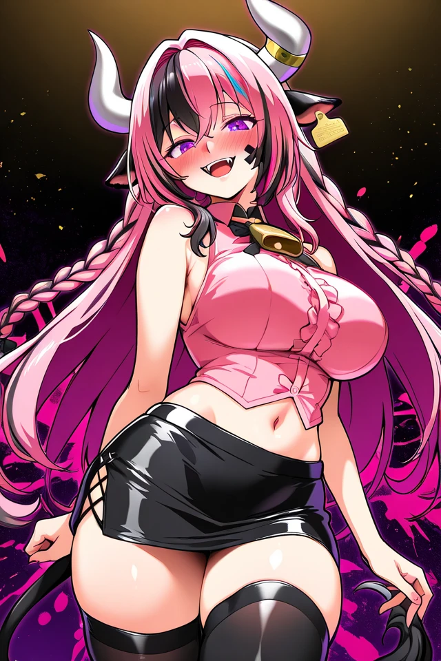(HD, Sharp, Fractal), 1 Woman, Super Glossy Skin, Brown Skin, Evil Dancer, (crotch tattoo:1.1), Design tights, Evil smile, ahegao, blush, sweat, open mouth, rolling eyes, tears, tongue out, open the thighs, famale masturbation, (female ejaculation:1.4),