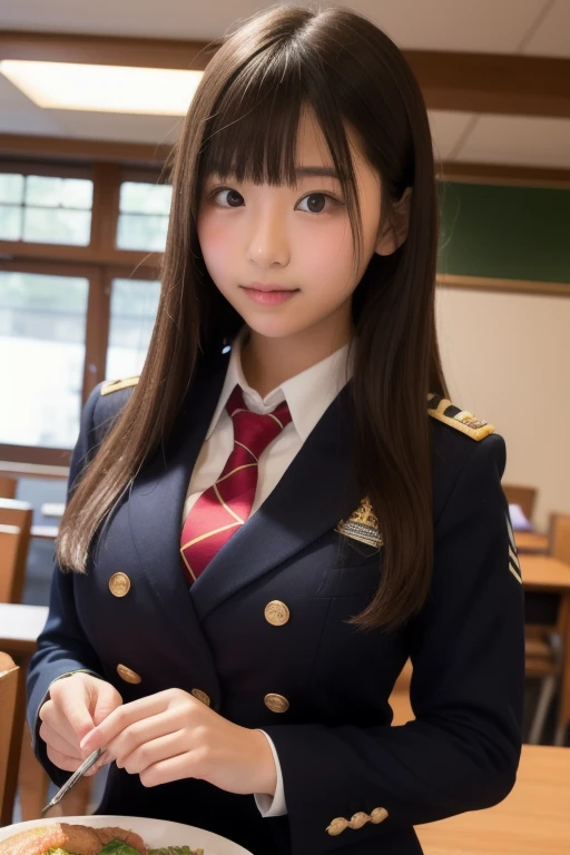 student　In uniform　Spread your legs　Sit on a chair　long hair