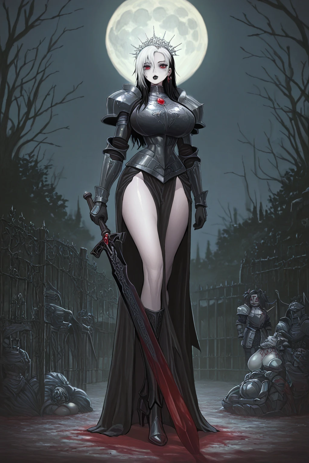 (full body image:1.5), 1Princess Zelda,standing, (large breasts:2), (she's wearing the Mortal Kombat Scorpion costume+black costume+yellow parts:1.3), (she's inside a graveyard tonight, raining very hard:1.5), (she's got blue eyes:1.2),( she's got short green hair:1.2), she's looking at the viewer, holding a Katana, attached to a chain, she's nervous, Eye-Level Shot, Mortal Kombat Style, 16k, best quality, high detail, UHD, masterpiece, anatomically correct