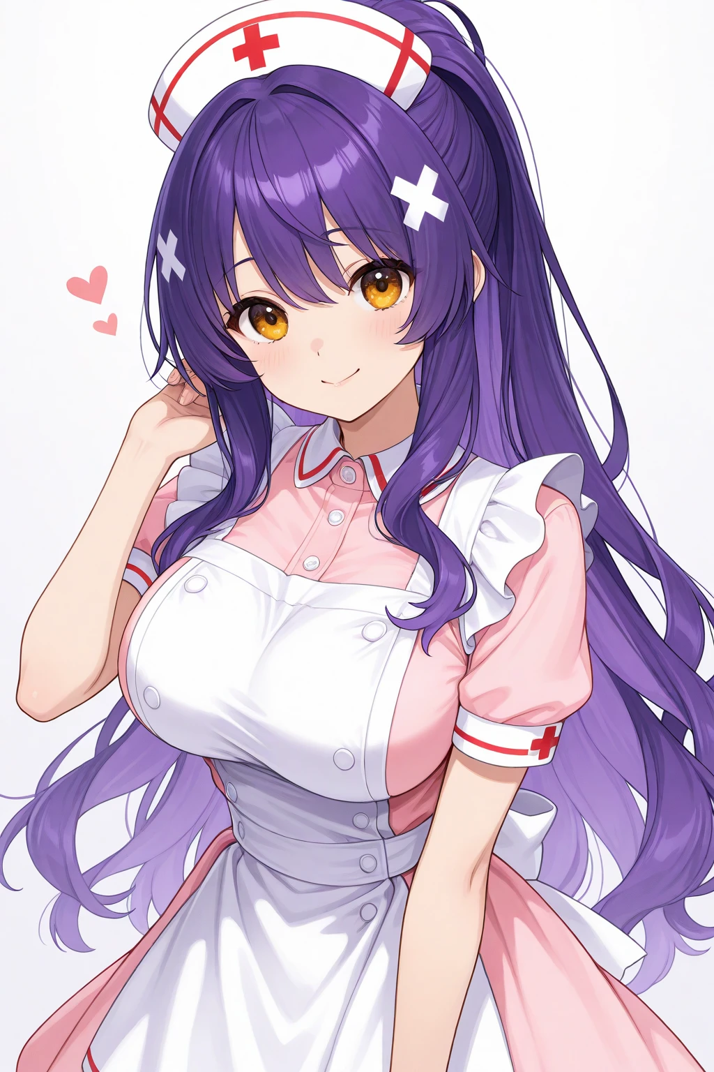 1girl,mature female,solo,happy expression,big  breasts,purple hair, large hair,long bangs, purple bunny ears, pink eyes, soft purple eyes (pink eyes) shy expression,(chocker), Cute sports top, very short top, sport leggins, interesting perspective, golden proportion, aurea proportion,Blushed, sweat, and sweat, pet collar,((sanrio bunny clothes and merch)), leggins, working out, rabbit pom pom