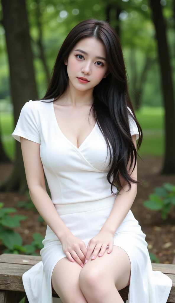 big breasts, round breasts, wearing bra inside ao dai, slim figure, beautiful figure, big breasts, long straight hair, ((sharp 8k quality photo)), ((details of beautiful, sharp face, face balanced) cho)), ((beautiful breasts, exposed cleavage, plump body), (( beautiful sparkling eyes, sharp eye details, beautiful face, balanced eyes)), (( sitting in the rain big body, wet ao dai, exposed breasts)), ((super beautiful body with high details, tight body, big bust and slim waist)), ((round breasts, exposed chest, tight bare chest, nude) )