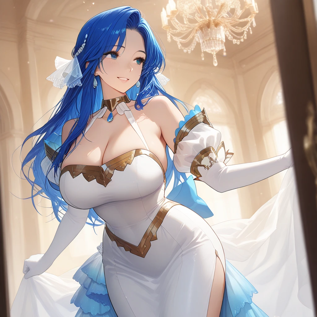 (((masterpiece))), (((best quality))), ((Extremely detailed)), (Highly detailed CG illustrations), ((Extremely delicate and beautiful)), light,((1 Girl)), Solitary, (Upper Body), (character focus), absurd, High contrast, Extremely detailed,rich and colorful,The most detailed, Science fiction, Nanosuit, High Ponytail, (Light blue hair), Yellow eyes, Knee-high boots, (Spacecraft interior), Mechanical limbs, Large Breasts, metallic line,