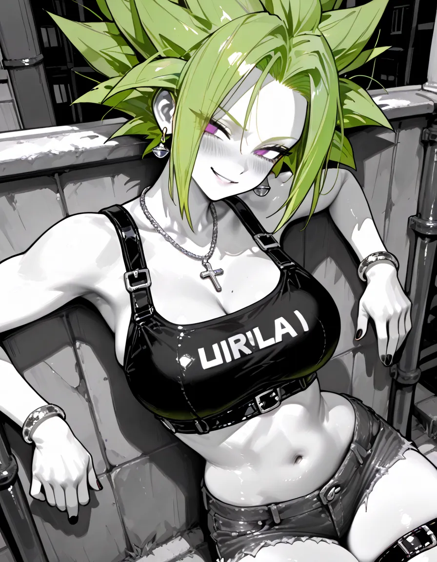 a girl, green hair, (casualmonet:1.7)<lora:Monet:0.85>