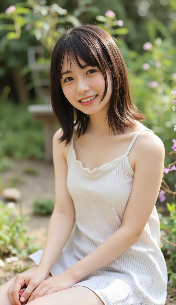 (((​masterpiece))), top-quality, Extremely detailed, Detailed background, bird's eye view, 18mm wide lens, long shot, A bench by a quiet lake in the forest, sitting, Very beautiful girl in distance, japanese, 12 yo, Detailed face, bangs, (Full body:1.3), (random hairstyles :1.2), (Young Face), (Perfect body:1.1), blouse, skirt, autumn, in 8K, Wallpaper, amazing, finely detail, Ultra-detailed, 超A high resolution, Extremely detailed, Pure erotic face, extremely detailed eye and face, Beautiful detailed eyes, highly detailed skin, No makeup, (Natural Skin), arms at sides, 