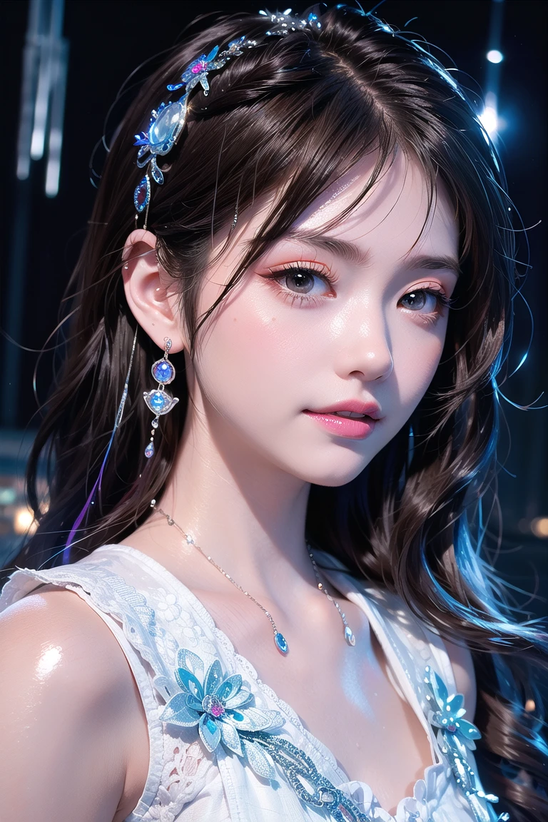 Close-up of a woman with rabbit ears and a sword, Queen of the Sea Mu Yanling, Zodiac Girl Knight Portrait, Lineage 2 style, Smooth anime CG art, Game CG, beautiful fantasy queen, Complex and gorgeous anime CGI style, drank, Close up view of goddess, anime goddess, dead, Realistic anime girl rendering，，Larger ，amazing  size，Expose ， ，Extensive 