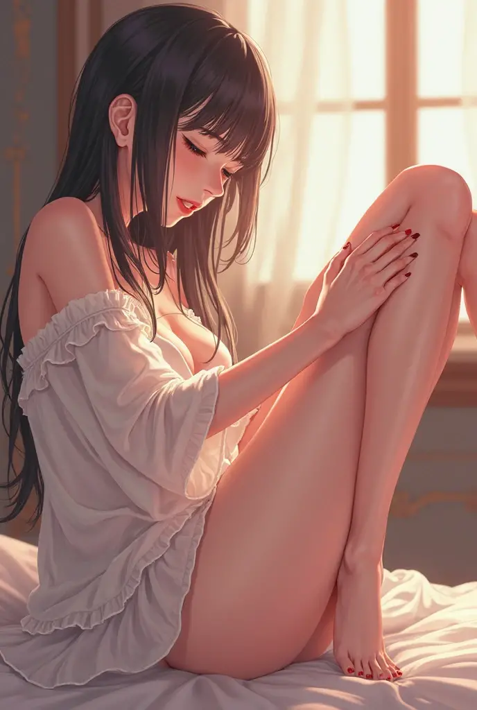 there is a woman in a pink dress holding a doll, Yoshitomo Nara, beautiful female bodies, lovely languid princess, waist - shot, a stunning young ethereal figure, Young sensual gravure idol, wearing purple romantic tutu, Young sexy elegance, see - through, Ethereal beauty, wearing pink romantic tutu, lingeries beauty
