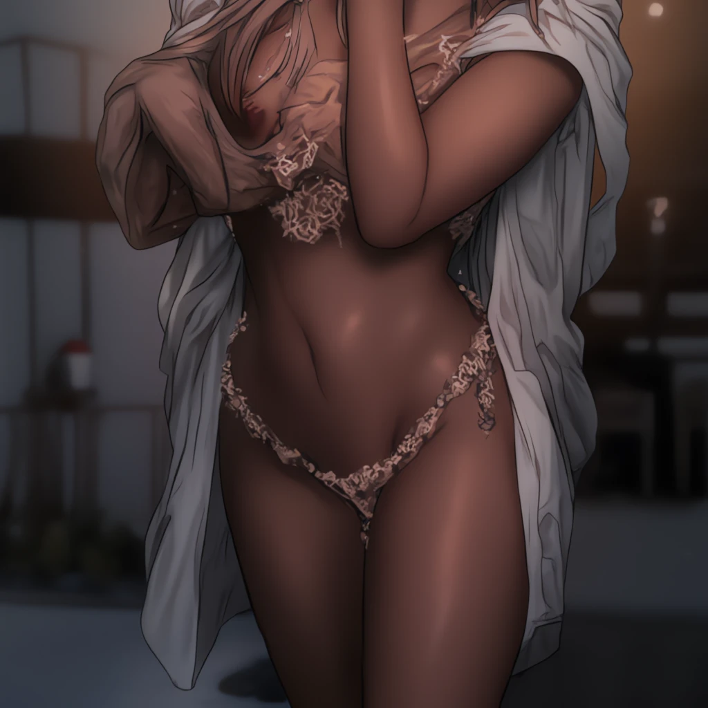 rosiane, wearing a transparent white nightgown, in a luxurious room ((wetclothes, wetty hair))