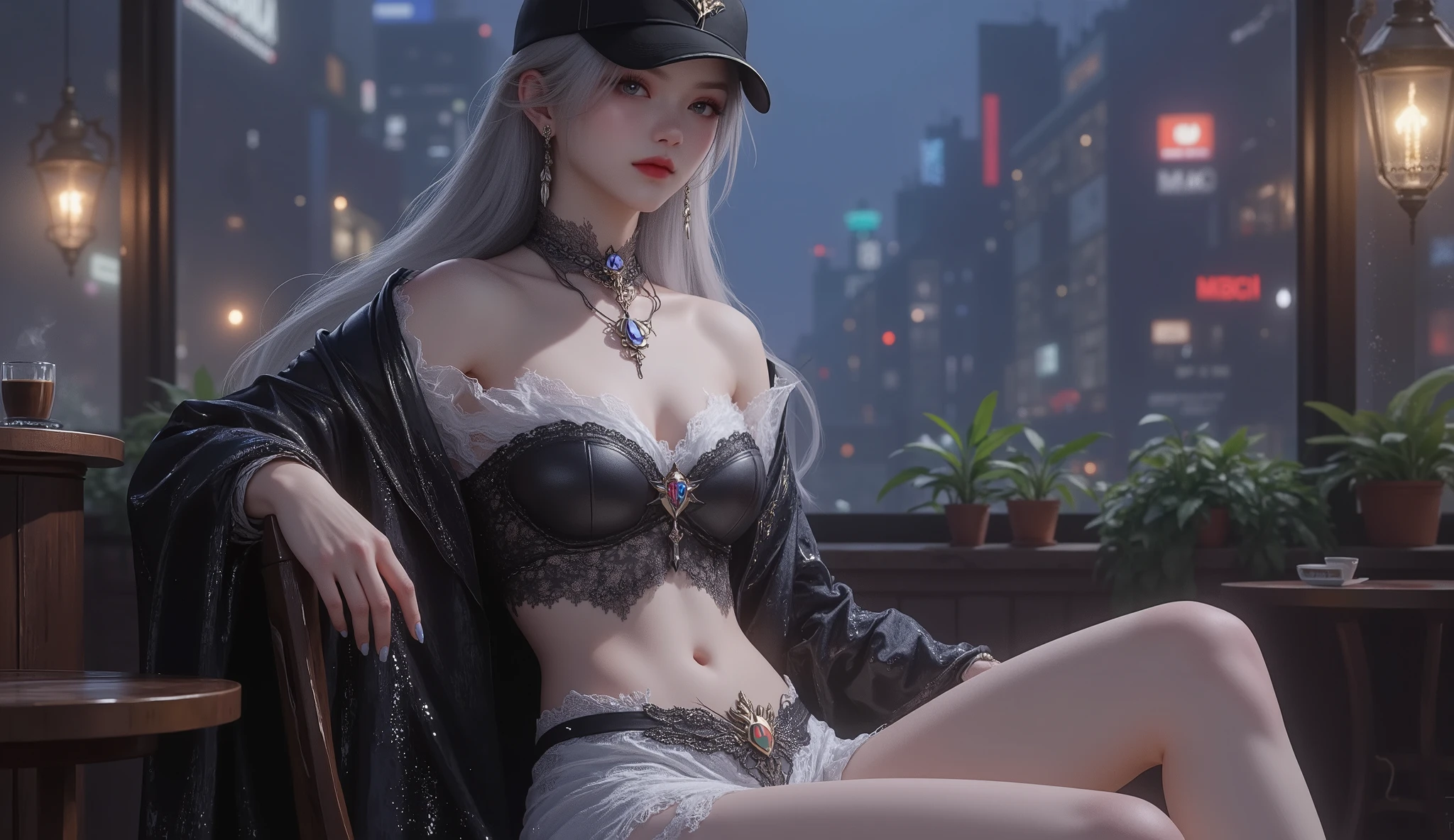 (Top quality, masterpiece: 1.2), 1girl, beautiful, cute, beautiful, style, sexy, elegant, charming, sexy, beautiful and neat face, beautiful eyes, beautiful hair, smooth skin, beautiful mouth, smooth legs, balanced body, fashion with changing clothes, Mizuki snow wind, hair ribbon, urine stan, competitive bikini black theme --auto