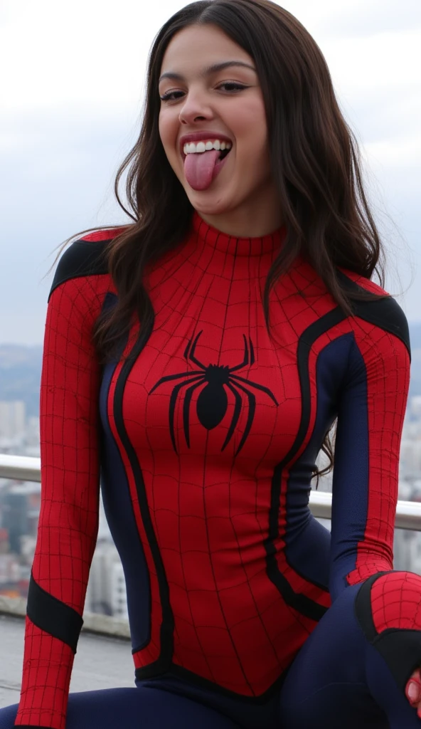 маленькая Naked Эмма Уотсон, spiderman cosplay, tattoos, Naked, совсем Naked, Maximum close-up, flirt smile, vulgar, blue hair, ideal figure, black pigtails, detailed eyes, I look at the viewer, painшая грудь, Bodysuit, tactical clothes,, pain, scream, The border, Crying, scream, wet, naked torso, legs apart, Transparent clothing, 1 girl, High detail, eat candy, 4K, Flirting with the camera