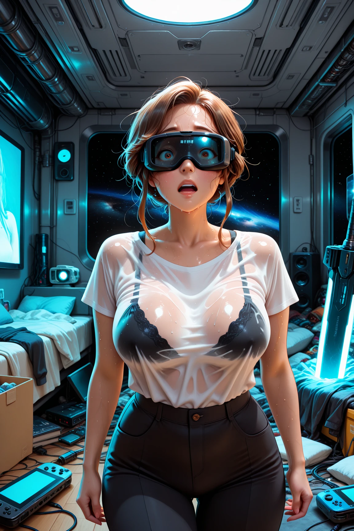 full body portrait, zoom out, show head to toe, 1girl, masterpiece, best quality, (photorealistic:1.4), full body, background is an army base, , a photo of a( sexy beautiful woman:1.3), (ginger:1.2) hair,
, wearing apple pro vision <lora:APPLEVR_LORA-000005:1>, Photorealistic, Hyperrealistic, Hyperdetailed, analog style, soft lighting, subsurface scattering, realistic, heavy shadow, masterpiece, best quality, ultra realistic, 8k, golden ratio, Intricate, High Detail, film photography, soft focus, detailed skin texture, (blush:0.5), (goosebumps:0.5), subsurface scattering